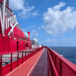 valiant lady running track over ocean