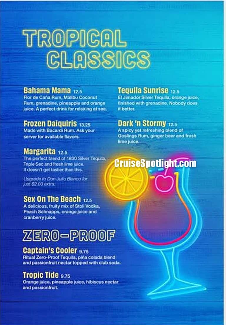 Center Stage Menu page 1