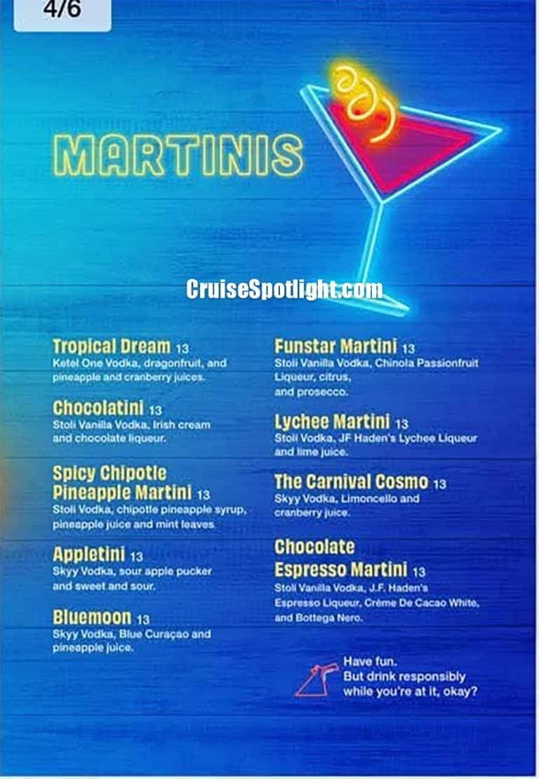 Center Stage Menu page 2