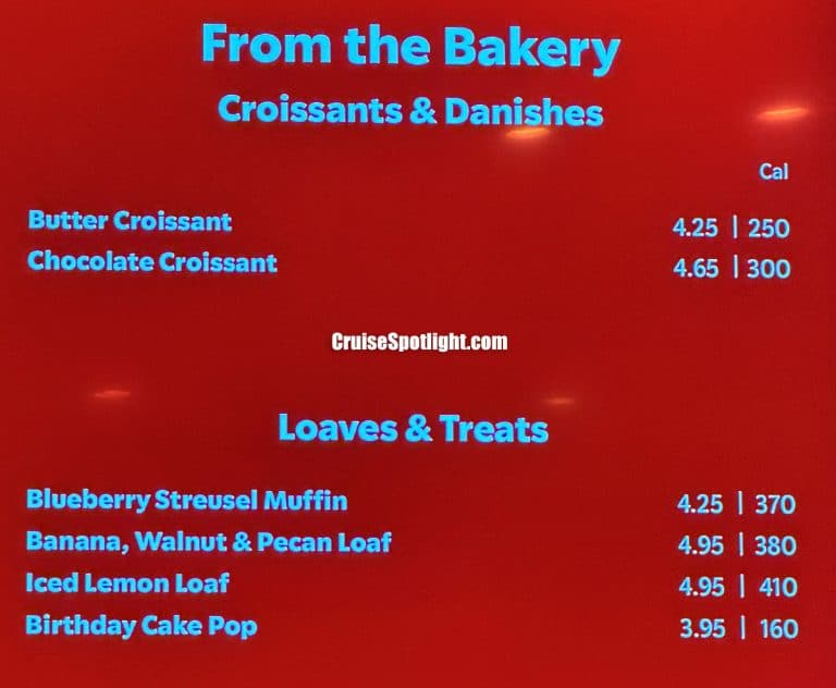 Starbucks Menu page 3