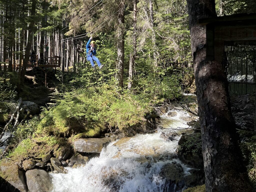 randy over skagway grizzly falls zipline