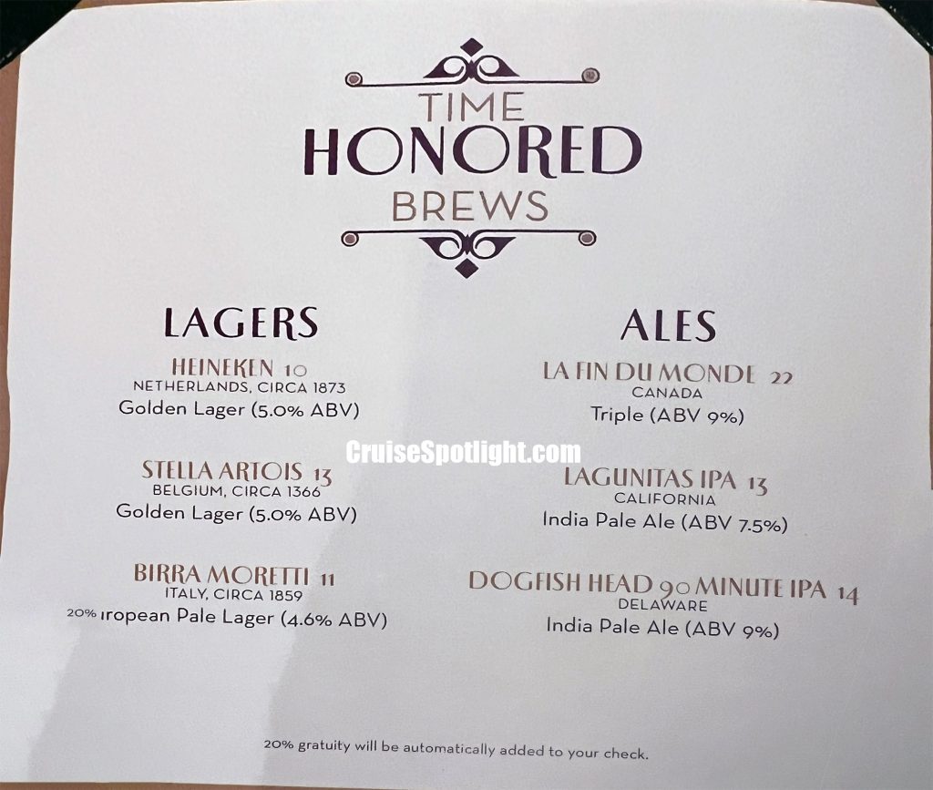 celebrity ensemble lounge bar menu page 5