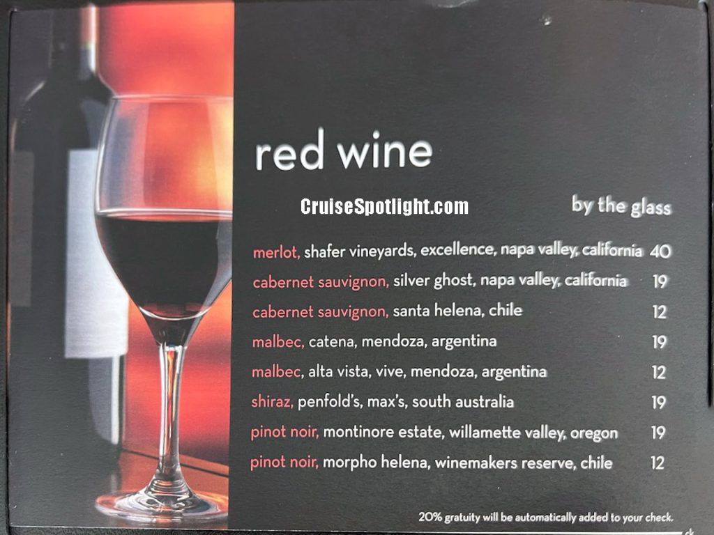 celebrity passport bar menu page 7
