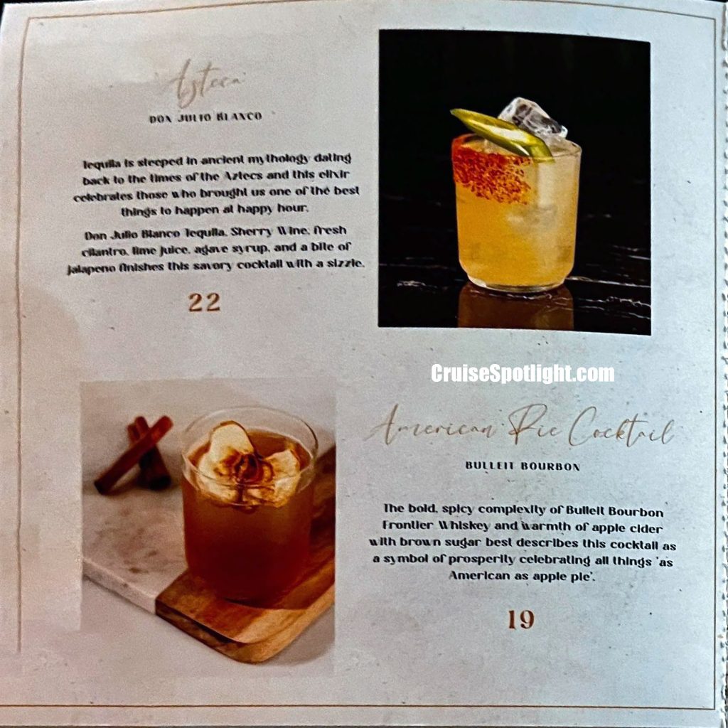 celebrity world class bar menu page 3