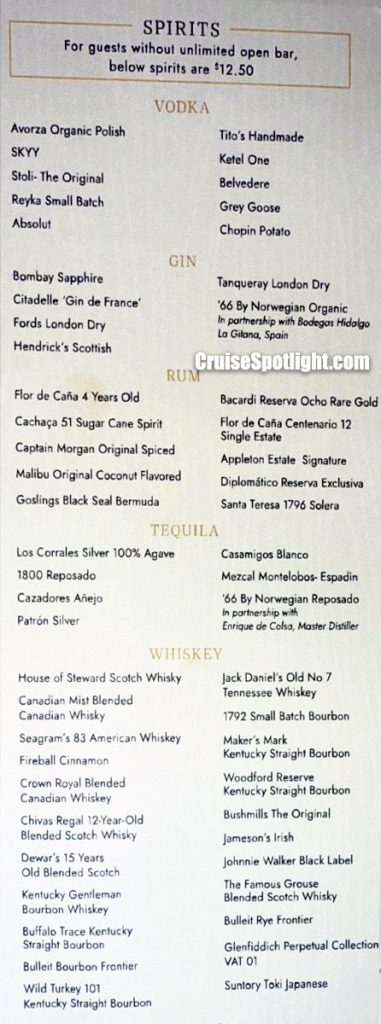 norwegian the local bar menu page 3
