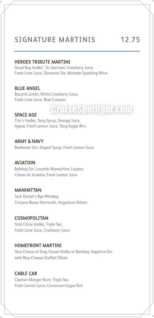 carnival heroes tribute bar menu jun 25 page 2