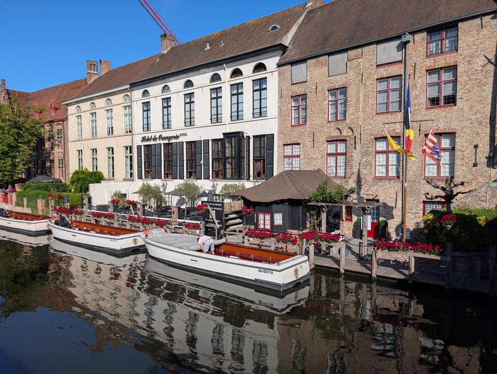 canal boats in bruges