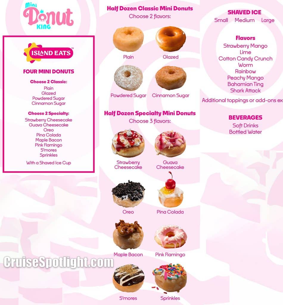 celebration key menu - king donuts