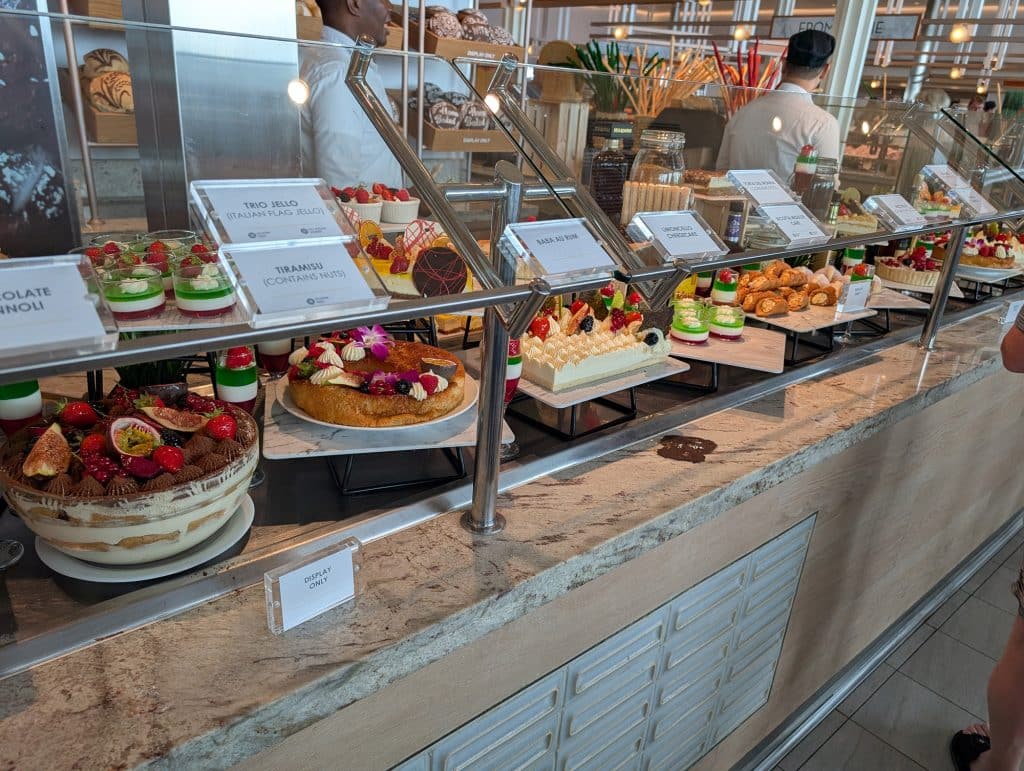 italian desserts at a buffet