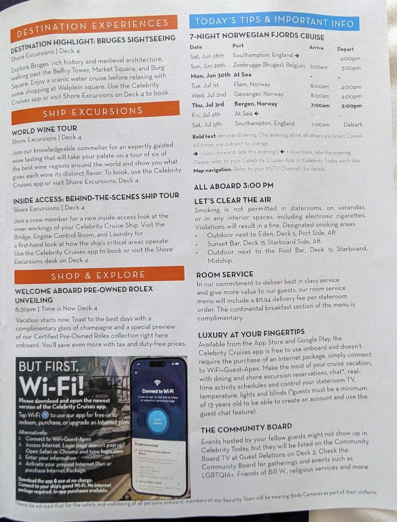 celebrity today newsletter celebrity apex day 1 page 2