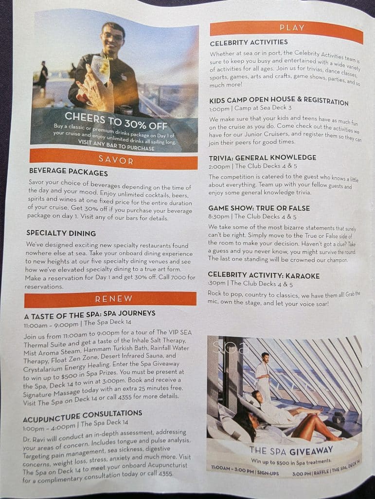 celebrity today newsletter celebrity apex day 1 page 3