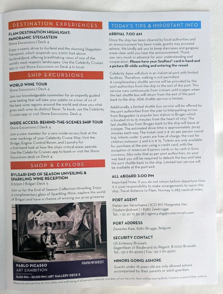 celebrity apex norwegian fjord cruise day 1 celebrity today page 3