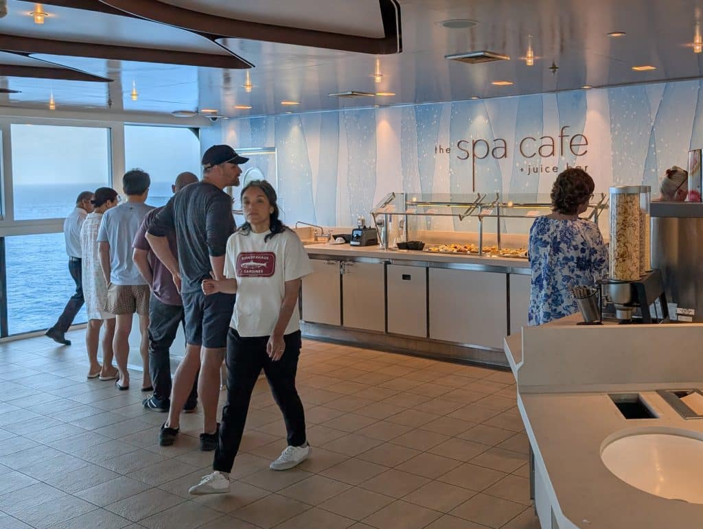 spa cafe on celebrity apex