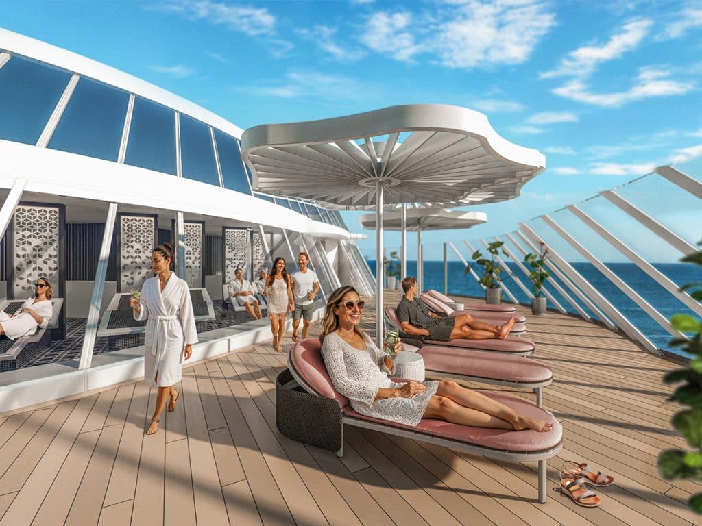 spa seating outside