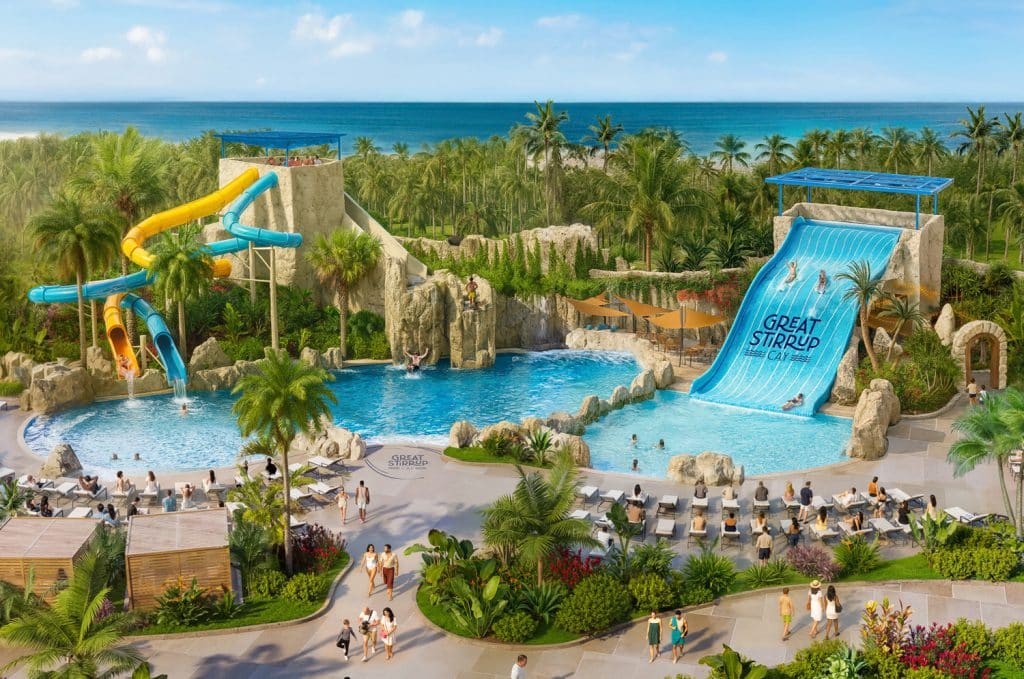 cliff jumping at water park