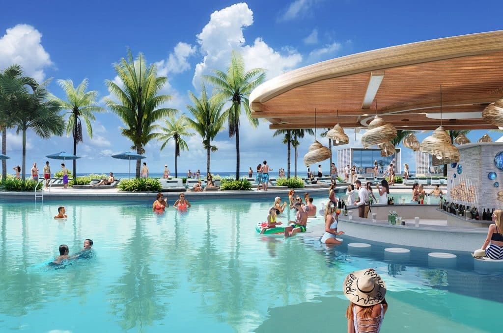 swimup bar at great stirrup cay