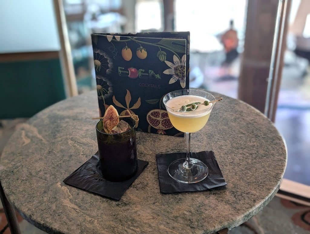 pea and fig cocktail and eden