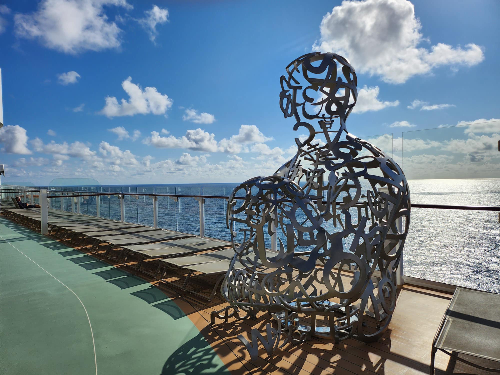 word man sculpture on celebrity apex
