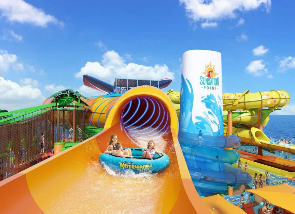 carnival sunsation point with raft