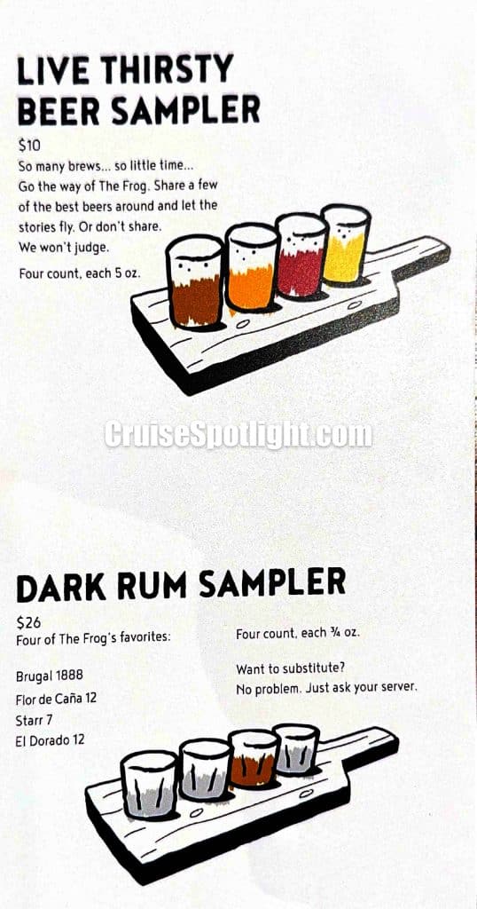 carnival redfrog pub menu page 5
