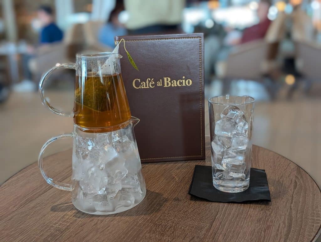 iced tea at cafe al bacio