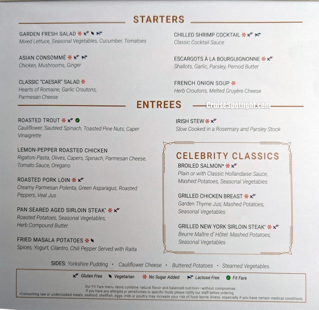celebrity apex cosmopolitan menu day 4 page 2