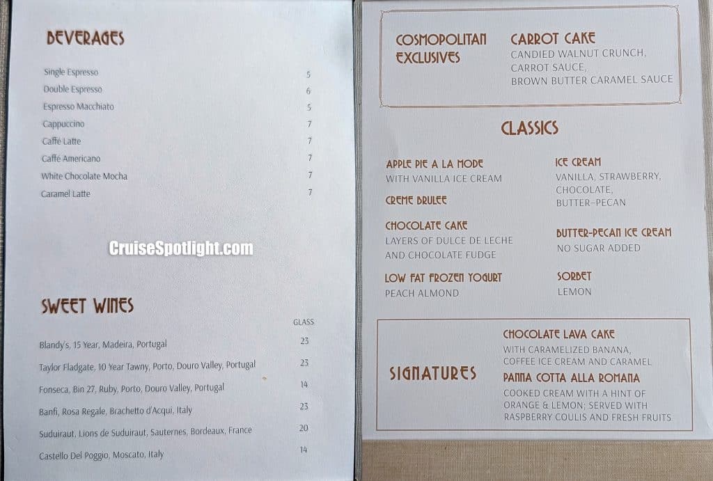celebrity apex cosmopolitan menu day 4 page 3