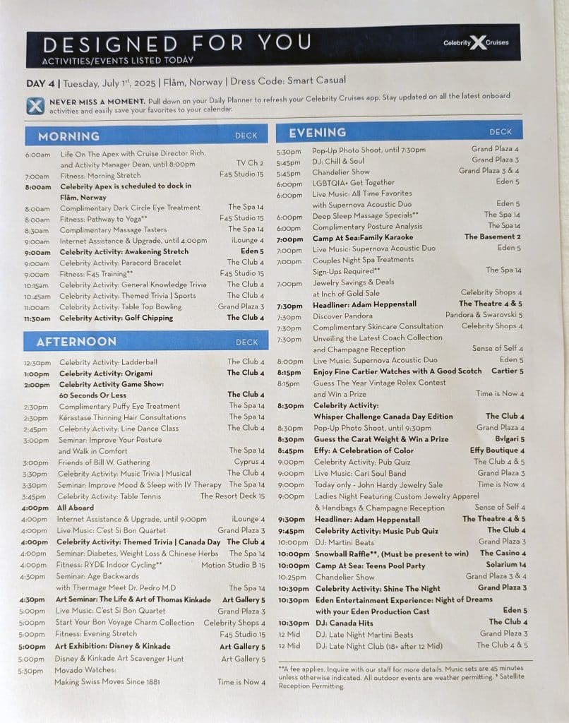 celebrity apex day 4 schedule page 1