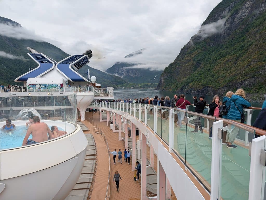 celebrity apex top deck in fjords
