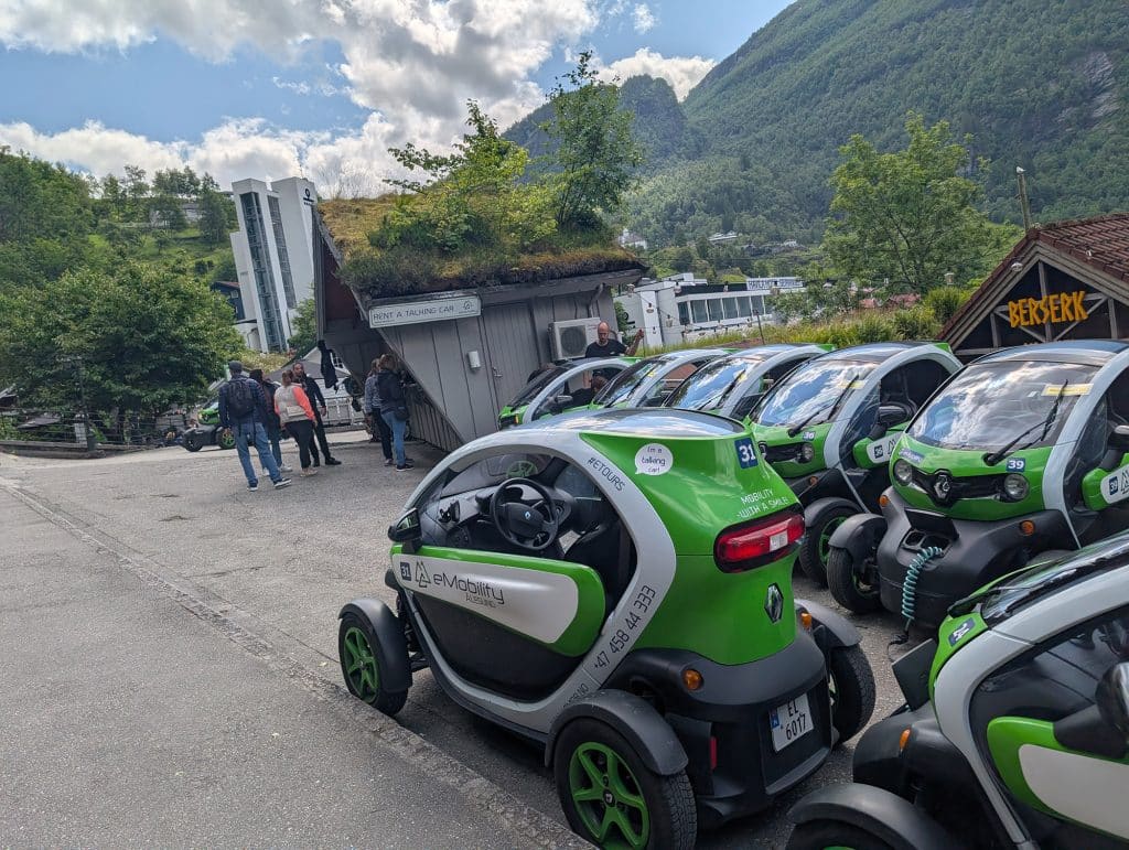 emobility cars in geiranger