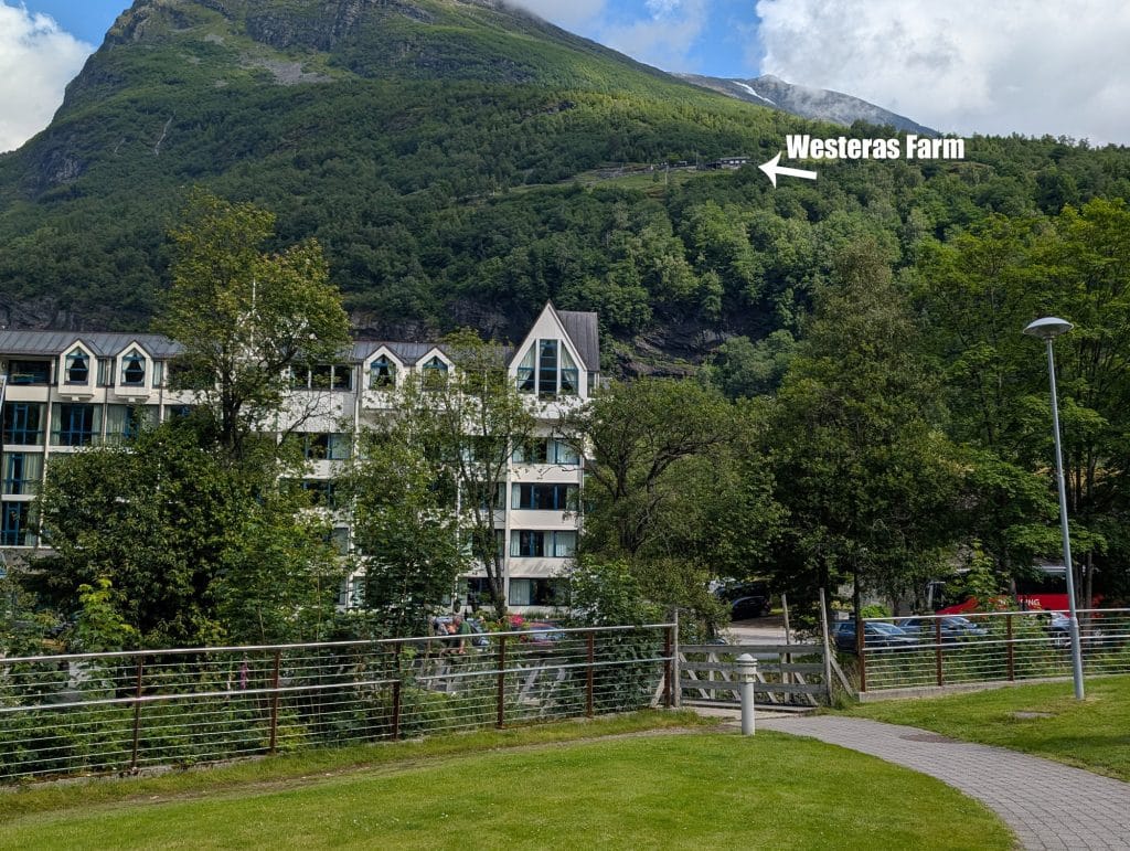 geiranger westeras farm from fjord center