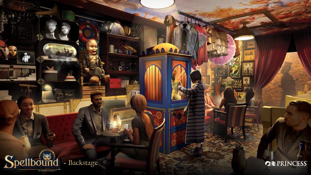 backstage area in spellbound on star princess