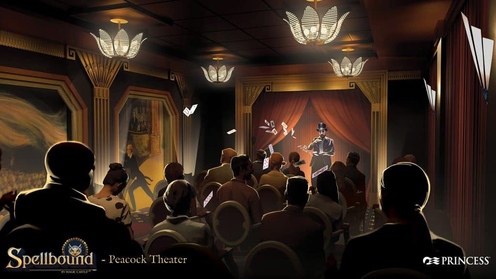 peacock theater and magician in spellbound on star princess