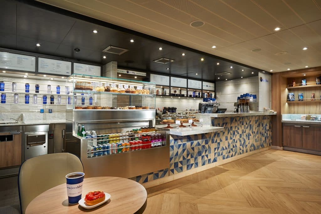java blue cafe on carnival sunrise