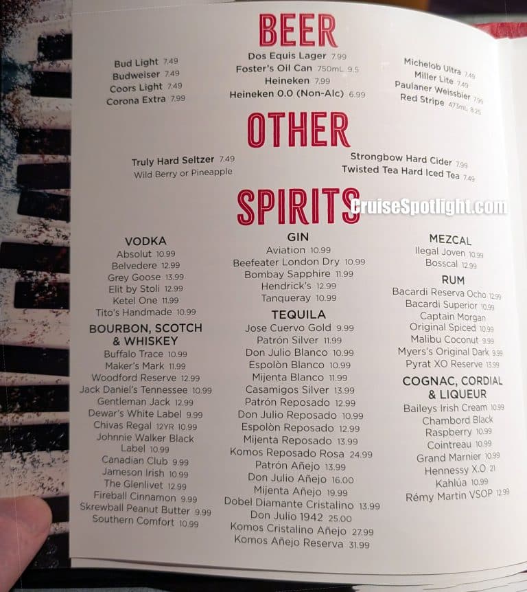 Dueling Pianos Menu page 5