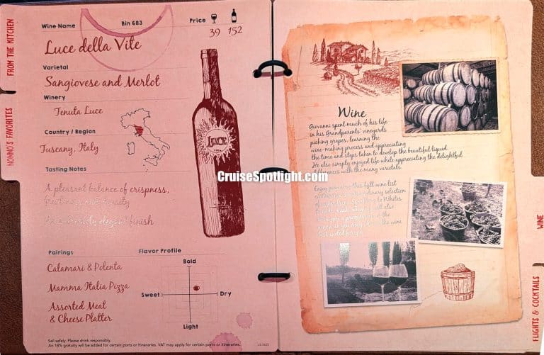 Giovannis Wine Bar Menu page 3