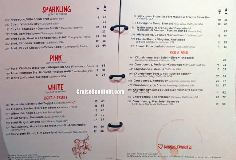 Giovannis Wine Bar Menu page 4