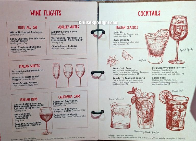 Giovannis Wine Bar Menu page 7