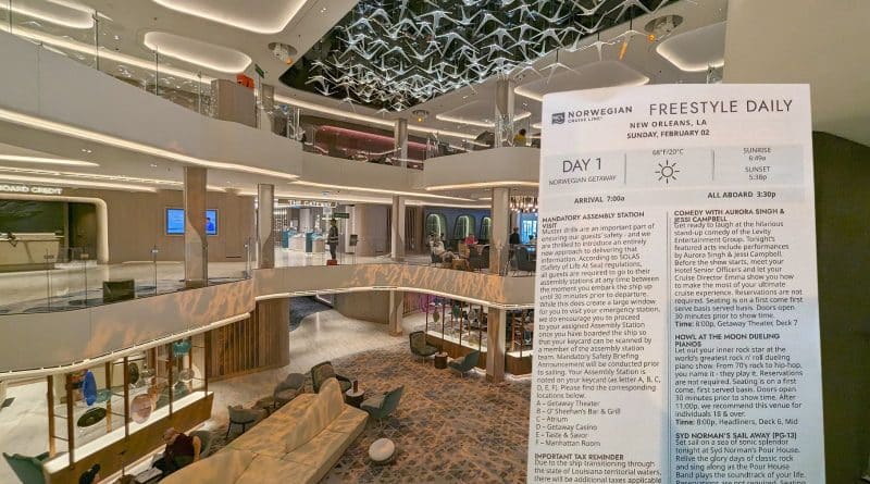 norwegian cruise line frestyle daily