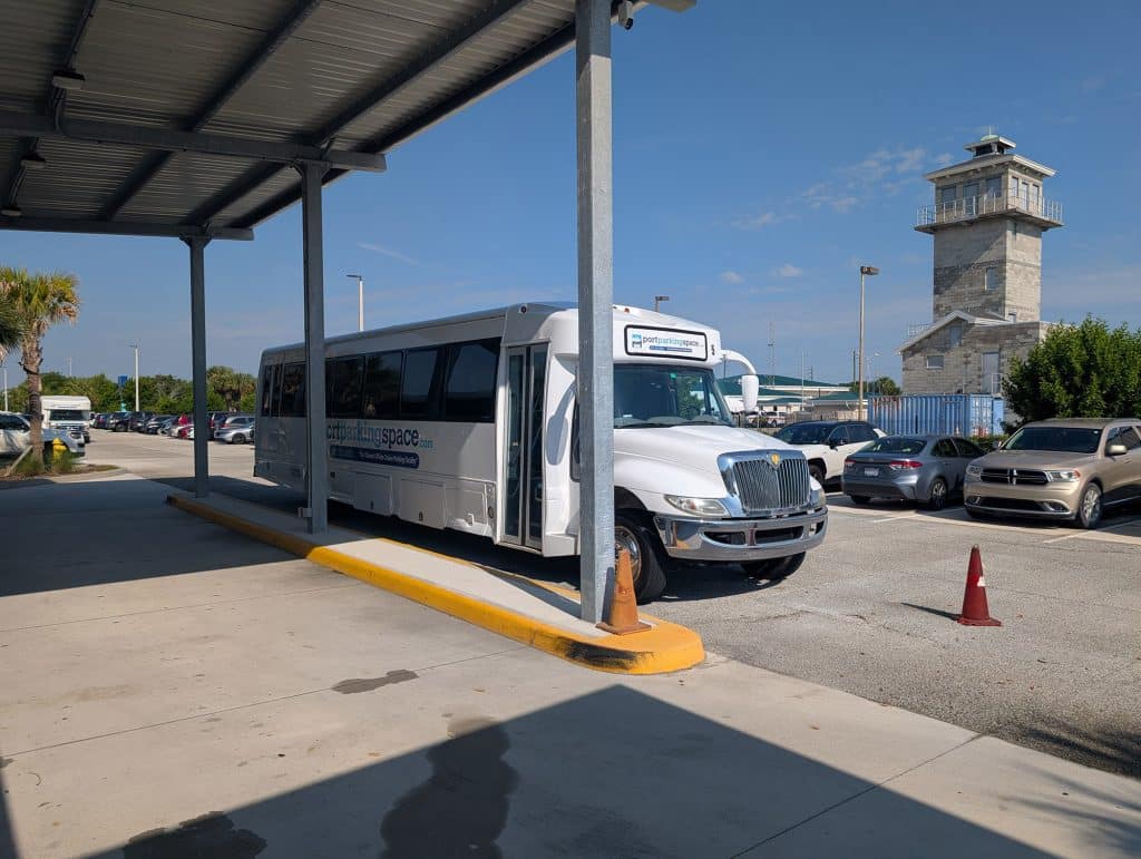 port parking space bus