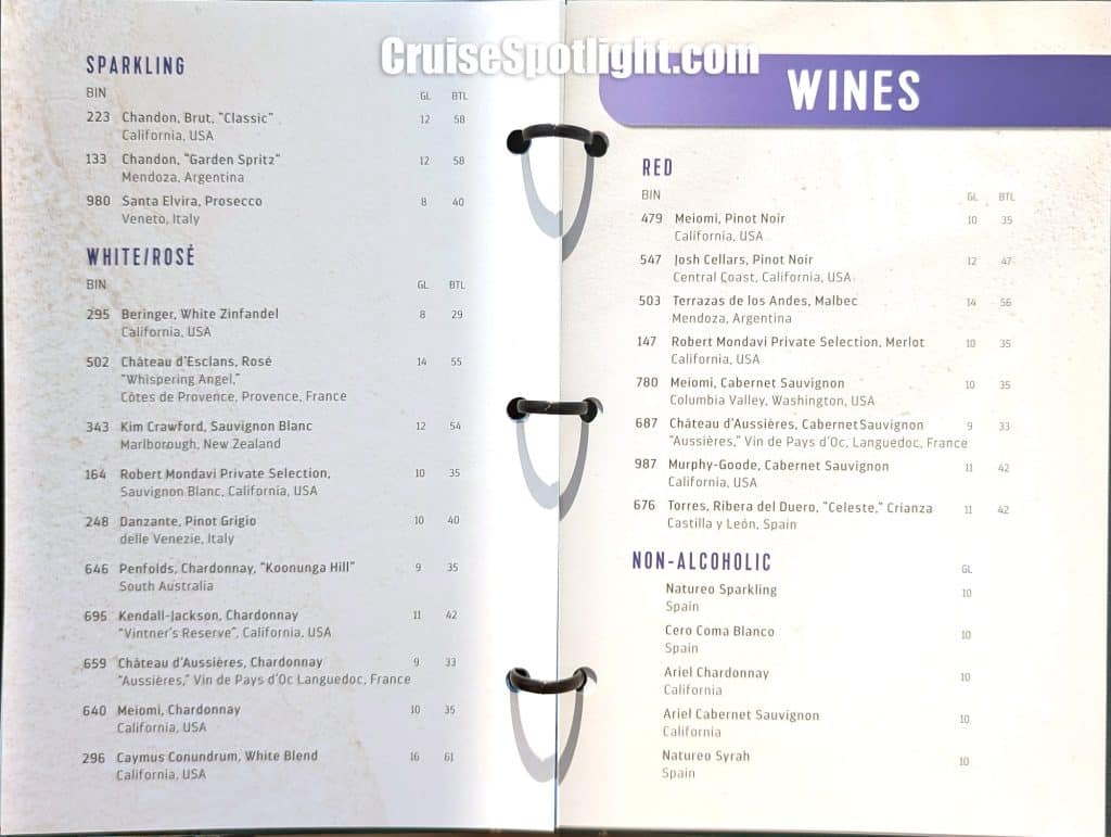 royal caribbean fleet wide drink menu sept 2025 page 6