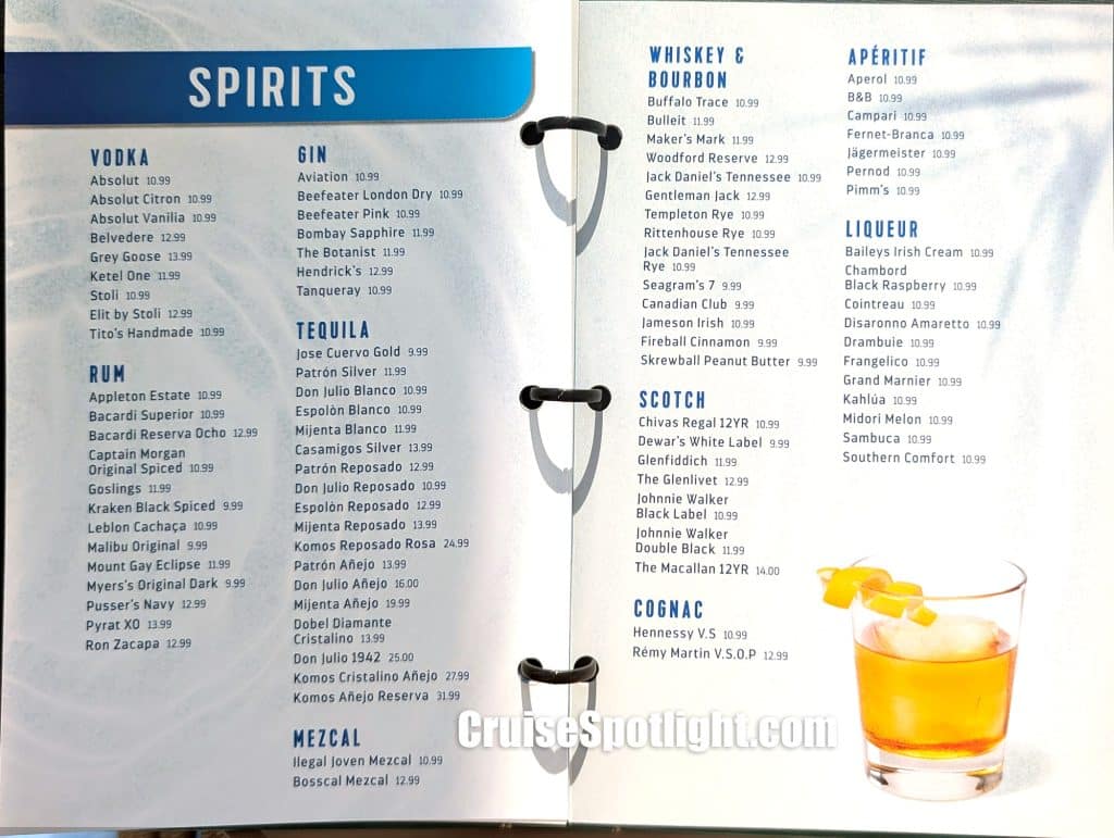 royal caribbean fleet wide drink menu sept 2025 page 7