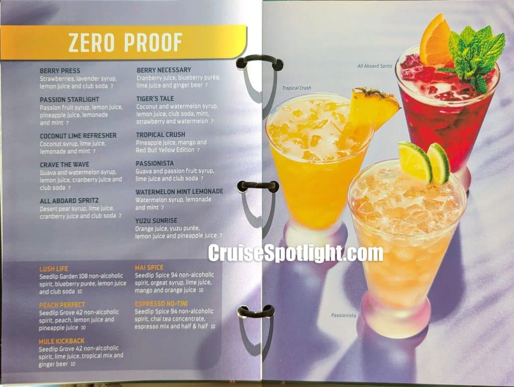royal caribbean fleet wide drink menu sept 2025 page 8