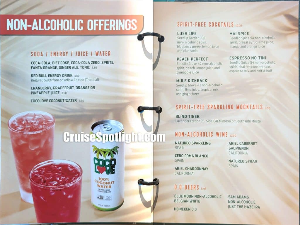 royal caribbean fleet wide drink menu sept 2025 page 9