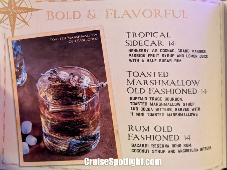 Schooner Bar Menu page 1