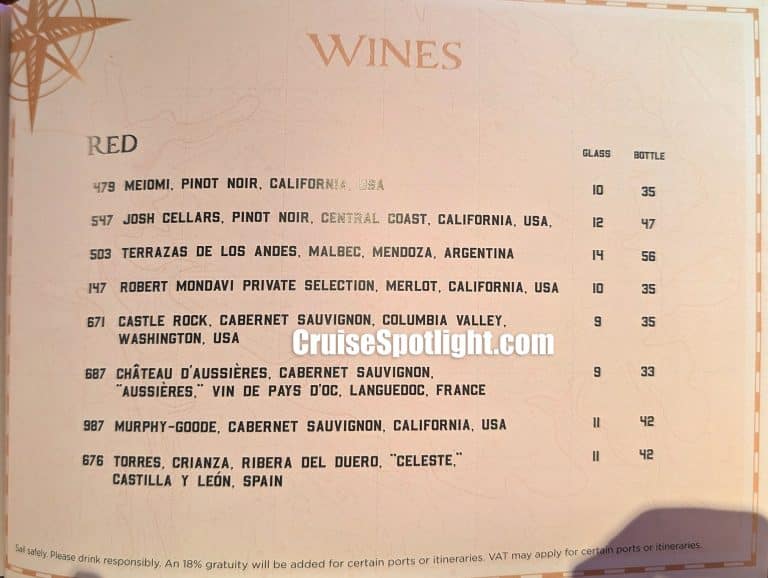 Schooner Bar Menu page 6