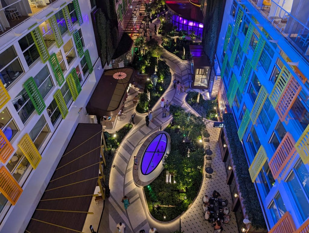 central park on Star of the Seas at night