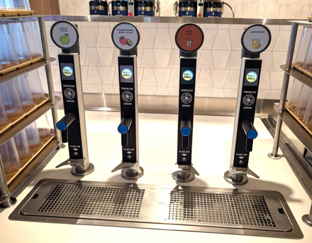 beverage dispensers on star of the seas