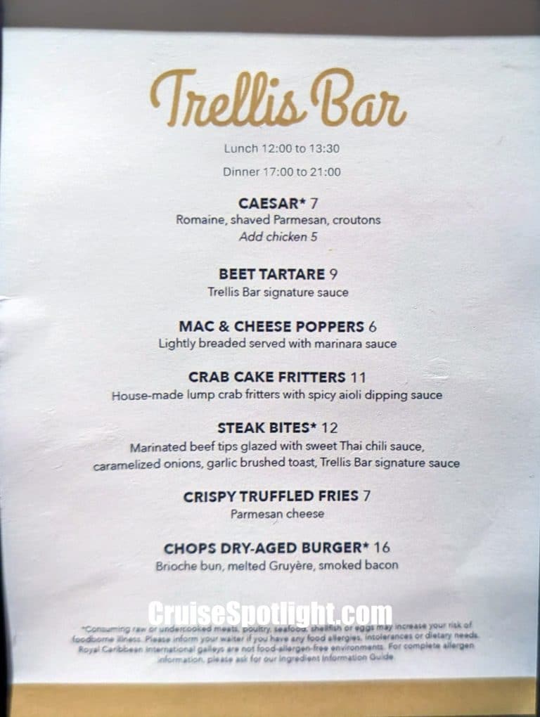Trellis Bar Menu page 10