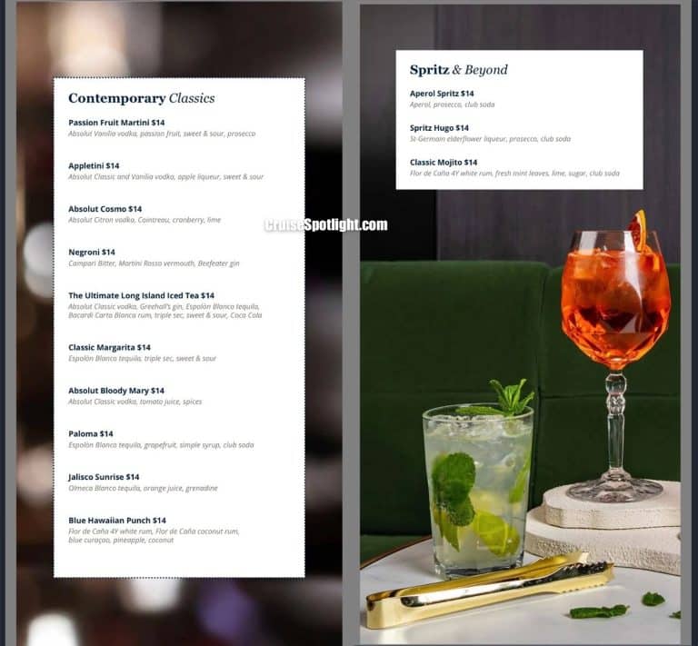 Horizon Bar Menu page 1